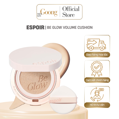 Phấn nước bắt sáng ESPOIR BE GLOW VOLUME CUSHION SPF42 PA+++ 13G (bản vỏ hồng)