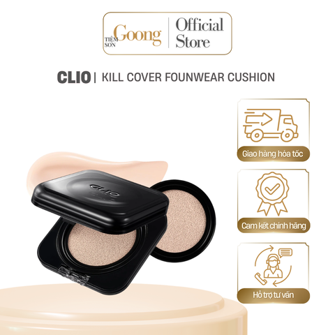 PHẤN NƯỚC TRANG ĐIỂM CLIO KILL COVER FOUNWEAR CUSHION SPF40, PA++ (kèm 1 lõi refill)