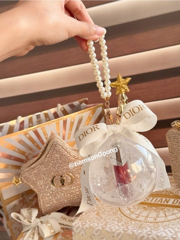 Set quả cầu dây ngọc kèm son