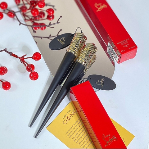 Son môi Christian Louboutin Stiletto lumi matte (hình bút nhọn vỏ đen)