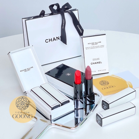 Set son môi Chanel limited vỏ trắng (2 son 02:00 và 06:00)