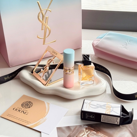 Set YSL hồng xanh 3 món 2025