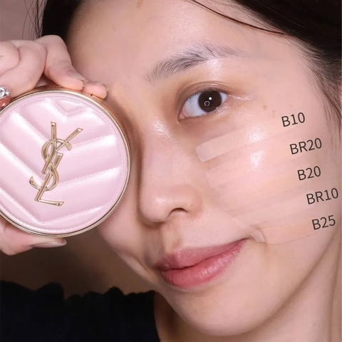 Phấn nước hiệu ứng căng bóng YSL CUSHION TOUCHE ECLAT GLOW PACT  (vỏ hồng)