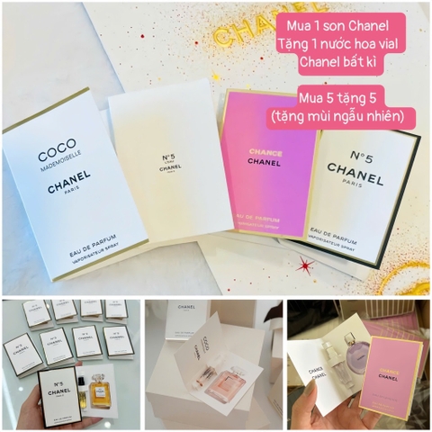 Vial nước hoa Chanel (chỉ tặng khi mua son chanel)