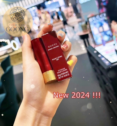 Son môi Gucci Rosso Ancora limited 2025 (vỏ đỏ giấy đỏ)