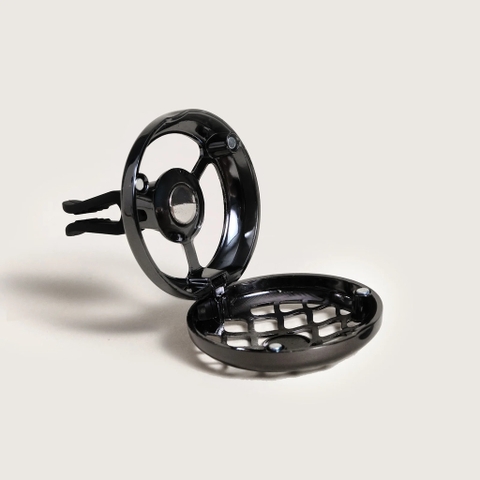 Maison Berger - Kẹp tinh dầu xe hơi Resonance Gun Metal