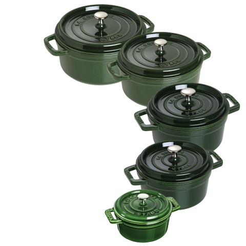 Staub - Nồi tròn màu xanh rêu