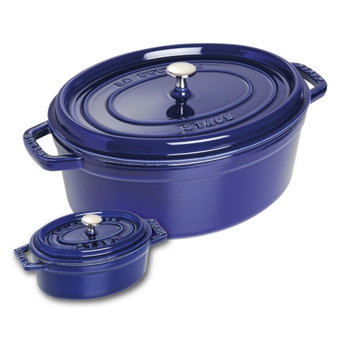 Nồi oval STAUB màu xanh đen