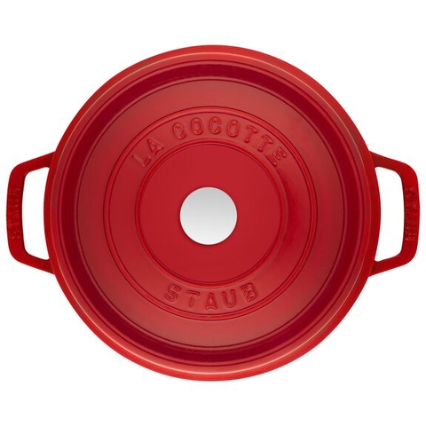 Staub - Nồi gang tròn cao màu đỏ cherry - 24cm (4.75L)