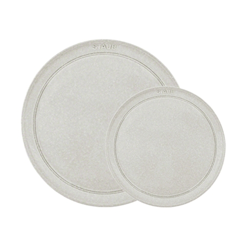 Staub - Đĩa gốm màu nấm trắng