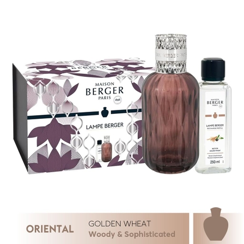 Maison Berger - Bộ đèn xông tinh dầu Quintessence Purple  - 2 món - 380ml