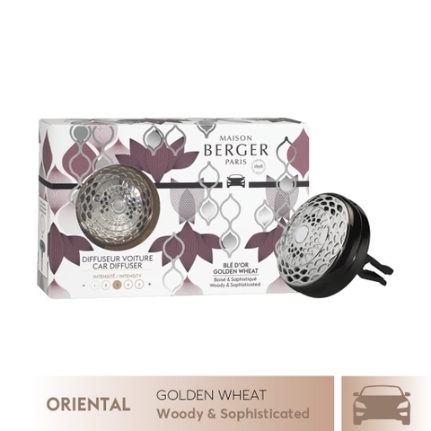 Maison Berger - Bộ kẹp tinh dầu xe hơi Golden Wheat - 2 món