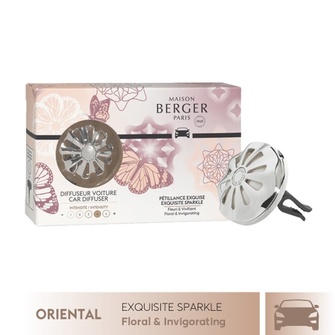 Maison Berger - Bộ kẹp tinh dầu xe hơi Lilly Exquisite Sparkle - 2 món