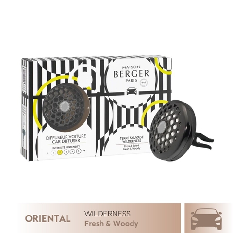 Maison Berger - Bộ kẹp tinh dầu xe hơi Illusion Wilderness - 2 món