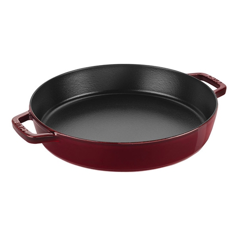Chảo hai quai STAUB màu đỏ lựu - 33cm (B)