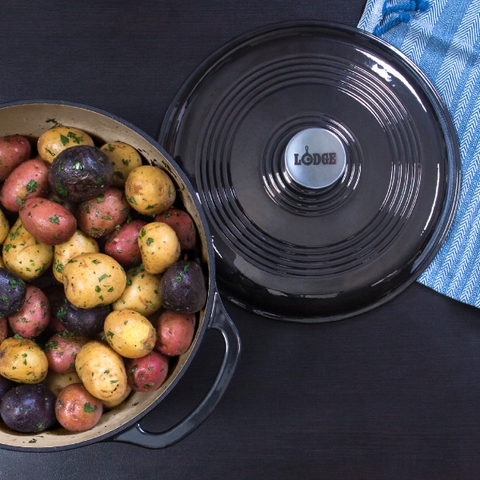 Lodge - Nồi gang tráng men đen - 5.6L - 27.7cm