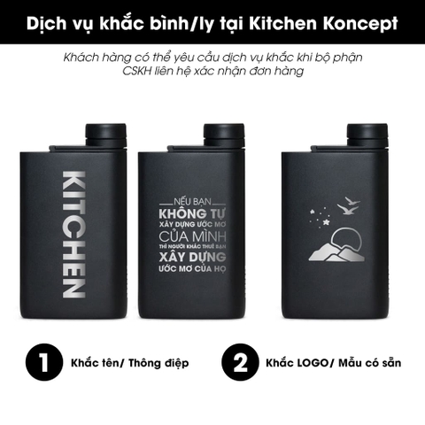 MiiR - Bình đựng rượu Aero Flask màu Đen vũ trụ - 236ml