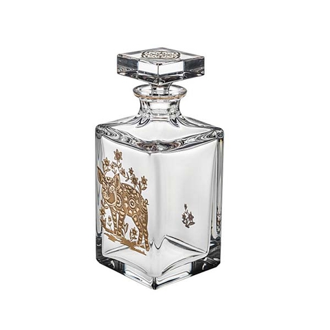Vista Alegre - Bình Decanter whisky Golden hình heo vàng