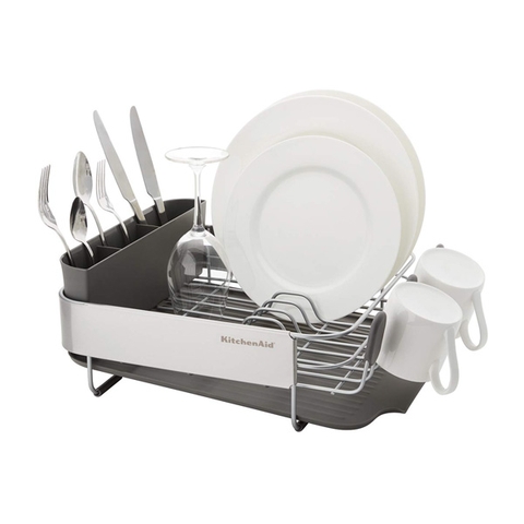 KitchenAid - Kệ chén đĩa bằng thép không gỉ Wrap Compact màu xám