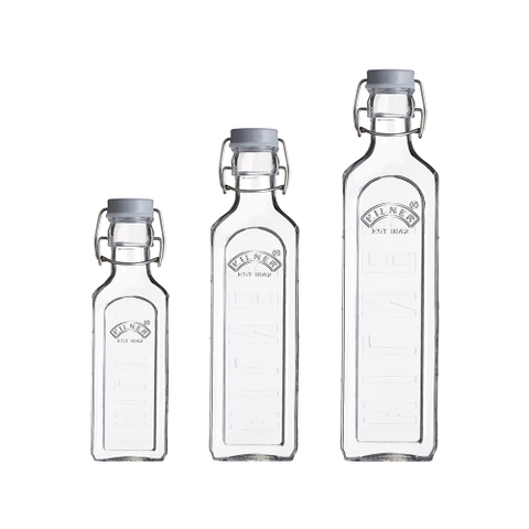 Kilner - Chai thủy tinh nút xám