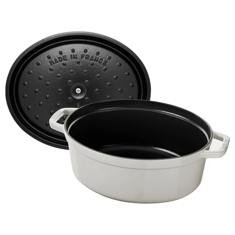 Staub - Nồi gang oval màu nấm trắng - 37cm (8L)