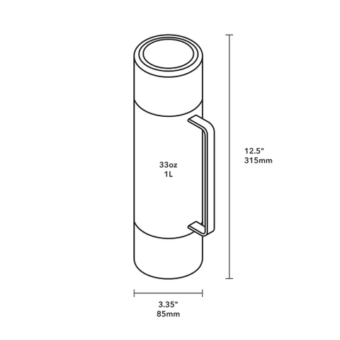 MiiR - Bình giữ nhiệt Tomo màu Đen vũ trụ - 975ml