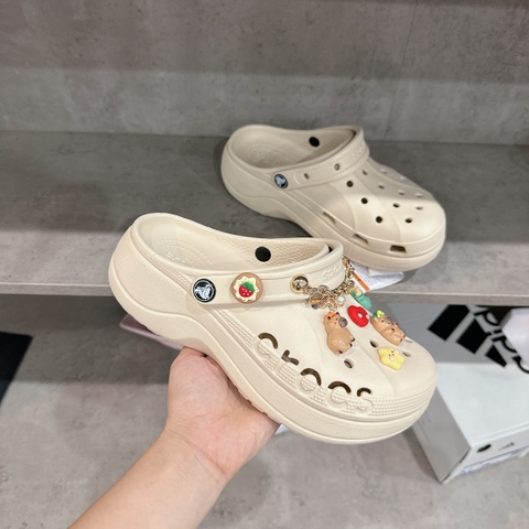 Giày Clog Crocs Baya Platform Winter White [ 208186-11S ]