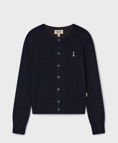 Áo WHOAU Steve Cable Cardigan Navy [ WHCKG2211F-01 ]