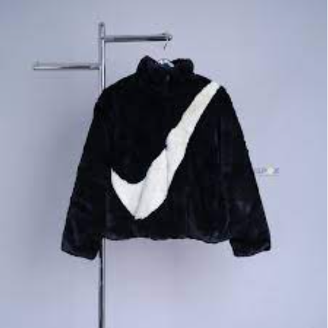 Áo Nike Lông Sportswear Faux Fur Jacket Black Kid [ DV6207-010 ]