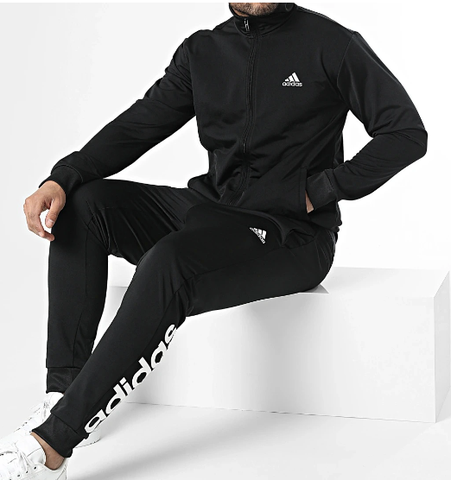 Set Quần Áo Adidas - Linear Logo Tricot Tracksuit Black [ IC6775 ]