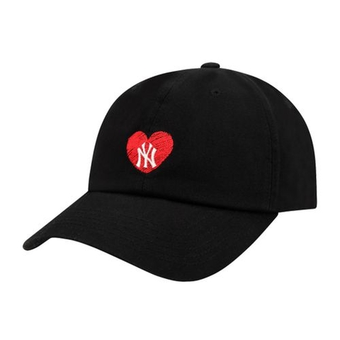 Mũ MLB Heart Front Logo Unstructured Ball Cap NY Yankees Black [ 32CPUB111 50L ]