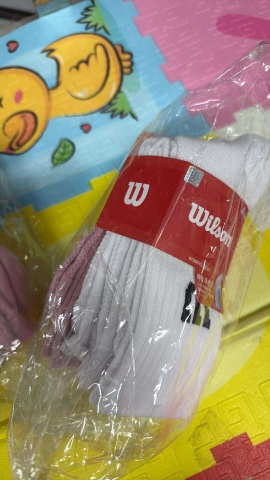 Set Tất Wilson 4 Pack Cổ Cao White Pink [ BT-3CS05 ]