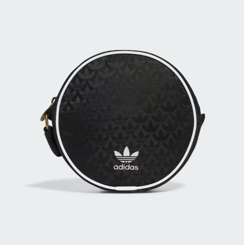 Túi Adidas Trefoil Monogram Jacquard Round Bag Black [ IT7388 ]