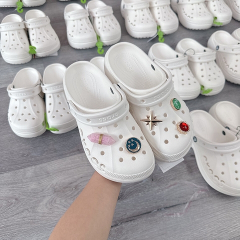 Giày Clog Crocs Baya Platform White [ 208186-100 ]
