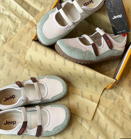 Giày Jeep Outdoor Shoes Women's Low Top Cream Light Green [ P651W13112. ]