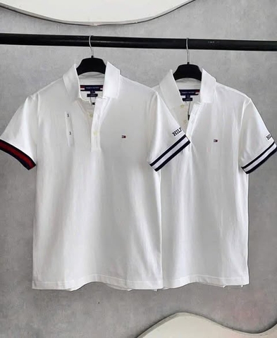 Áo Polo Tommy Hilfiger Slim Fit Flag Tipped In Fresh White [ 78J9762 100 ]