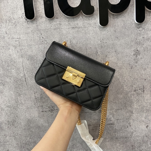 Túi Charles & Keith Metallic Push Lock Chain Bag Black [ CK2-80701218-6 ]