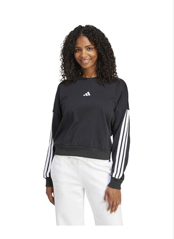 Áo Adidas Essentials 3-Stripes French Terry Sweatshirt Black [ JE0016 ]