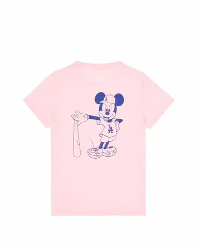 Áo MLB x Mickey Disney LA Dodgers Pink [ 31TSK1031-07P ]