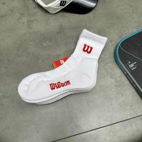 Set Tất Wilson 3 Pack White Red [ BT-2CS14 ]