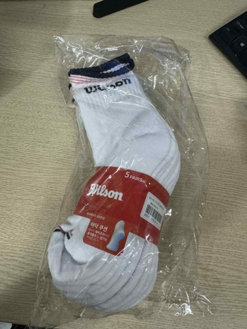 Set Tất Wilson 5 Pack White Black [ BT-2CS03. ]