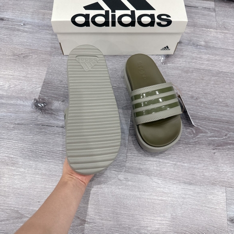 Dép Adidas Adilette Platform Slides Green [ HQ6180 ]