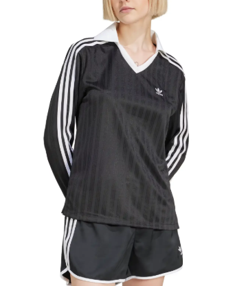 Áo Adidas  V-Neck Long Sleeve Tee W Black [ JD2603 ]