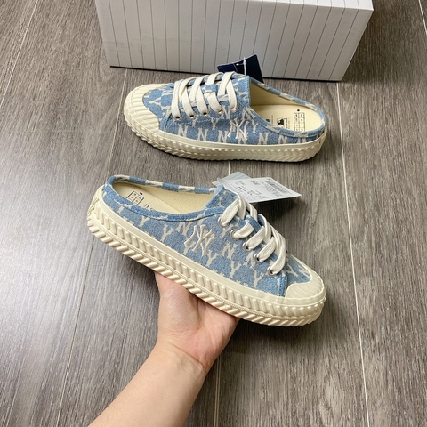 Giày MLB Mule MONO Denim Xanh Nhạt [ 32SHSD111-50U ]