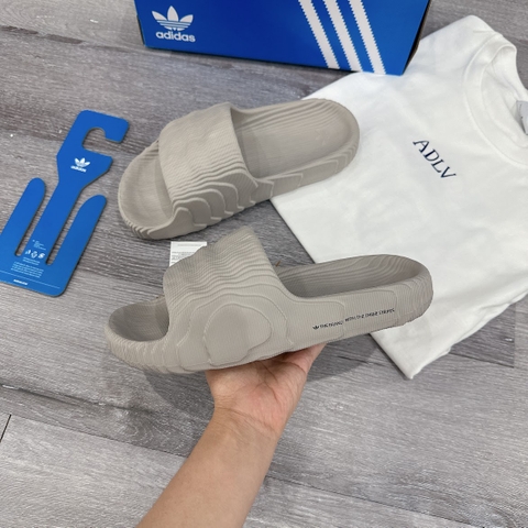 Dép Adidas Adilette 22 Light Brown Grey [ HQ4670 ]