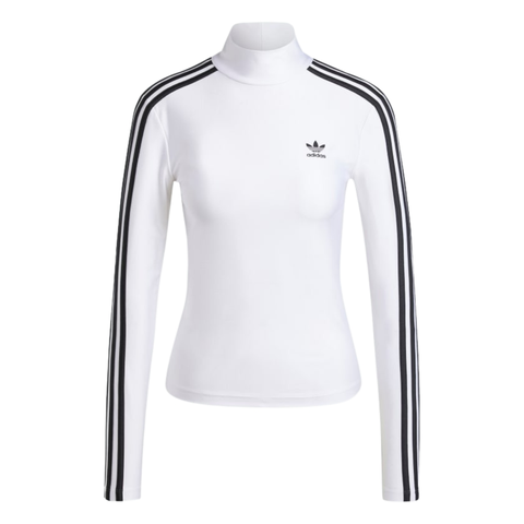 Áo Adicolor 3-Stripes Turtleneck Long Sleeve Tee White [ JG1535 ]