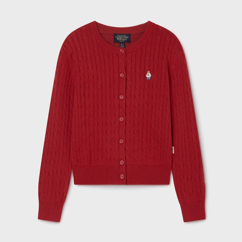 Áo WHOAU Steve Cable Cardigan Red [ WHCKG2211F-00 ]