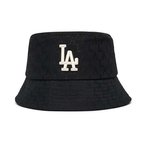 Mũ MLB Monogram Classic Jacquard Bucket Hat LA Dodgers Black Màu Đen [ 3AHTH301N-07BKS ]