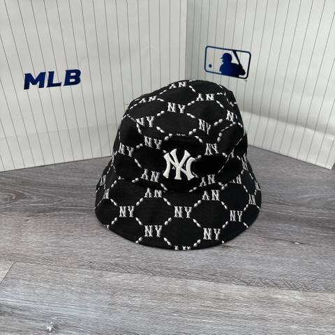Mũ MLB Bucket Hat Monogram New York Yankees [ 3AHTM032N-50BKS ]