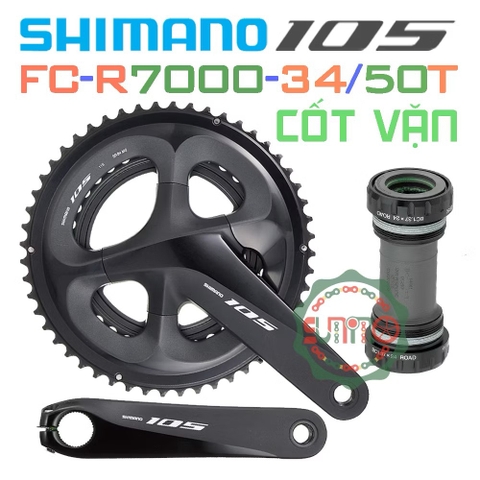 Giò dĩa cốt rỗng SHIMANO 105 R7000 34/50T-170 chính hãng